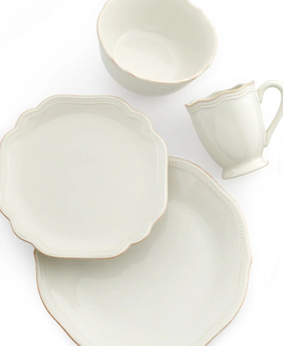 Lenox Dinnerware, French Perle Bead White 4-piece Place Setting In White