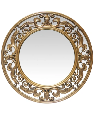 Shop Infinity Instruments Round Wall Mirror In Gold