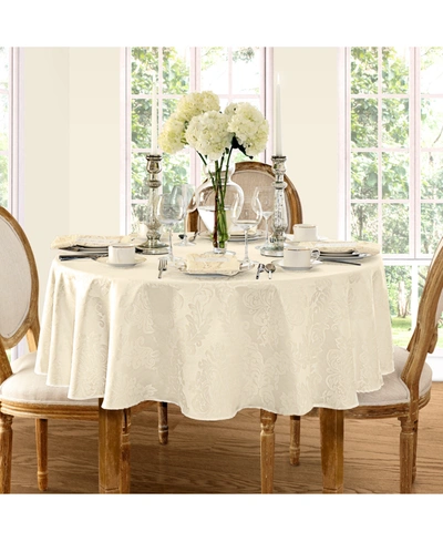 Elrene Barcelona Damask Oval Tablecloth, 60" X 84" In Antique