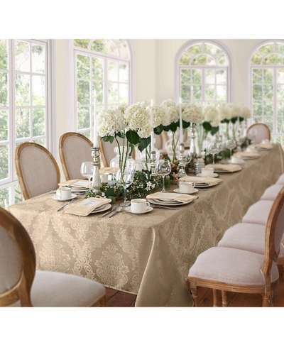 Shop Elrene Barcelona Damask 60" X 102" Oblong Tablecloth In Beige (ecr