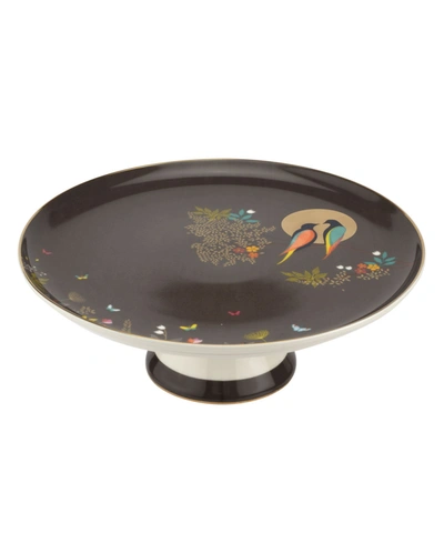 Shop Portmeirion Sara Miller Footed Cake Stand In Gray