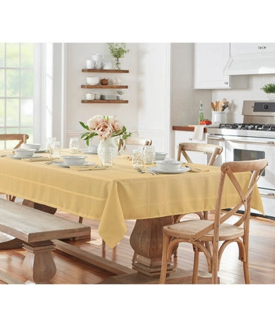 Elrene Elegance Plaid 52" X 52" Tablecloth In Gold