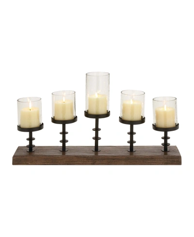 Shop Rosemary Lane Industrial Candle Holder In Brown
