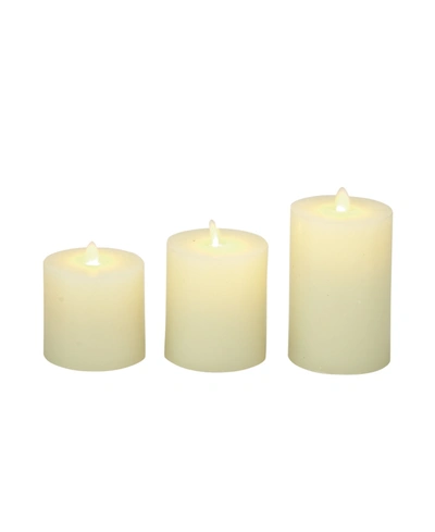 Rosemary Lane Traditional Candles, Set Of 3 In Yellow