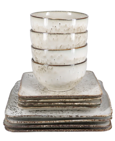 Bia Rustico 12 Piece Dinnerware Set In Beige