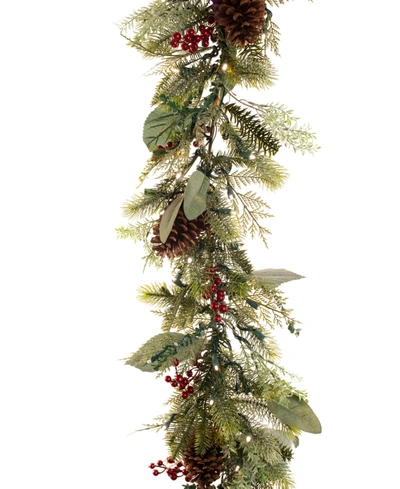 Shop Village Lighting 9' Artificial Christmas Garland With Lights, Winter Frost In Multi