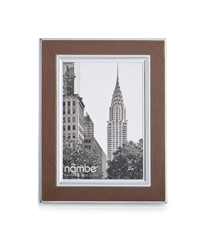 Shop Nambe Novara Frame, 5" X 7" In Brown/silver-tone