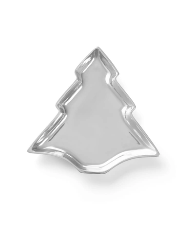 Nambe Christmas Tree Dish In Silver-tone