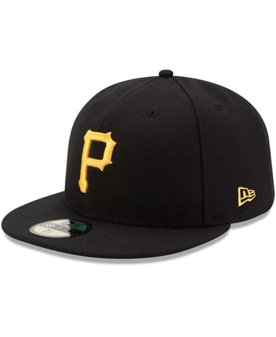 New Era Men's Pittsburgh Pirates Game Authentic Collection On-field 59fifty Fitted Cap In Black