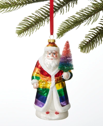 Shop Holiday Lane Love Is Love Rainbow Santa Ornament, Created For Macy's
