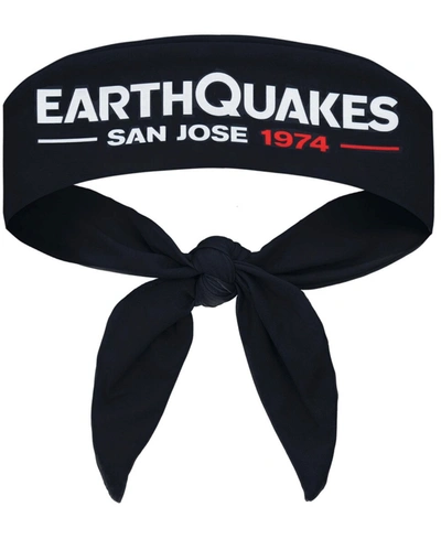 Vertical Athletics Black San Jose Earthquakes Tie-back Headband In Black