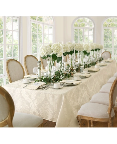 Elrene Barcelona Damask Oblong Tablecloth, 60" X 144" In Antique