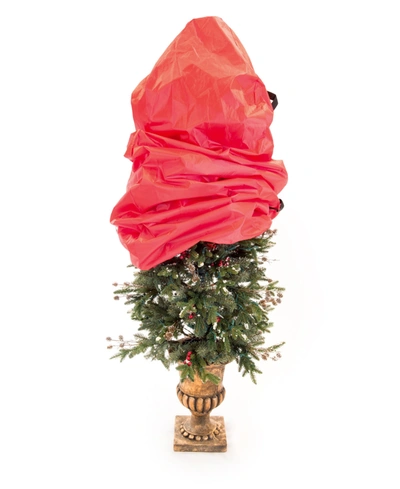 Shop Santa's Bag Topiary Christmas Tree Storage Bag, Set Of 2 In Red