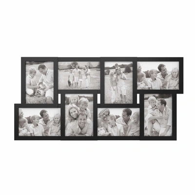 Trademark Global Collage Picture Frame With 8 Openings For 4x6 Photos By Lavish Home, Black In Black