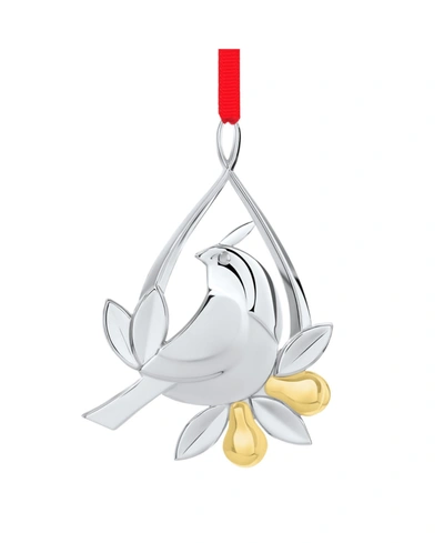 Nambe Twelve Days Of Christmas Ornament - Partridge In A Pear Tree In Silver-tone