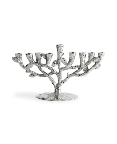 Michael Aram Tree Of Life Small Menorah In Silver- Tone