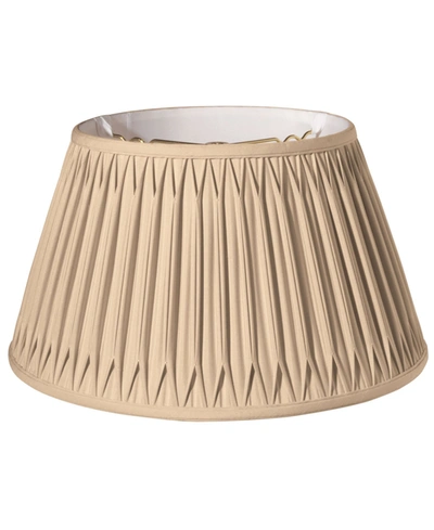 Shop Macy's Cloth&wire Slant Shallow Drum With Double Smocked Pleat Softback Lampshade In Gold