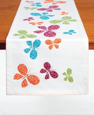 Tableau Bright Butterflies Standard Table Runner, 72" X 14" In Multi