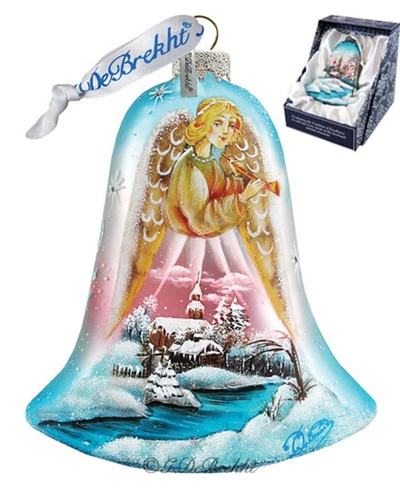 G.debrekht Angel Bell Glass Ornament In Multi