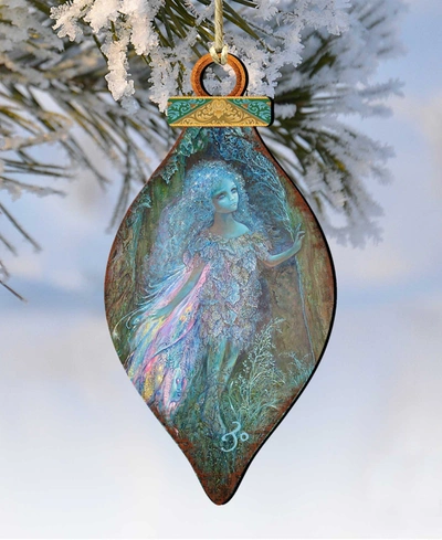 Designocracy 2 Piece Forest Fairy Wood Ornament Set In Multi Color
