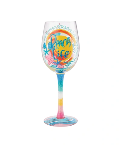 Shop Enesco Wine Glass Beach Life In Multi