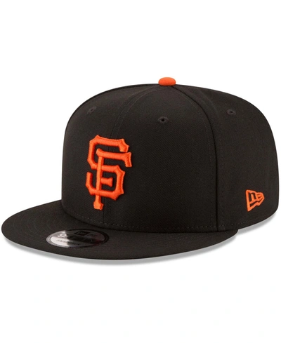 Shop New Era Men's San Francisco Giants Team Color 9fifty Cap In Black