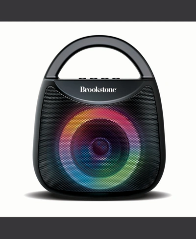 Shop Brookstone Chroma Tone Wireless Led Speaker In Black