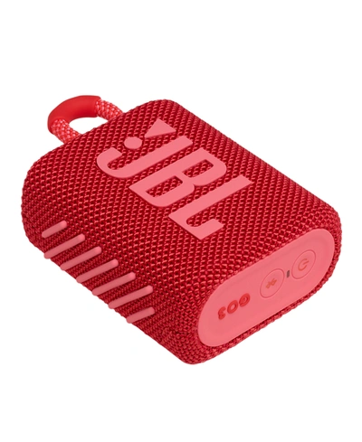 Shop Jbl Go 3 Waterproof Bluetooth Speaker In Red