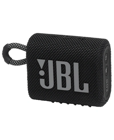 Shop Jbl Go 3 Waterproof Bluetooth Speaker In Black