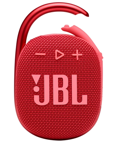 Shop Jbl Clip 4 Waterproof Bluetooth Speaker In Red