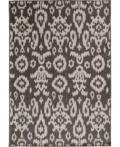 Portland Textiles Palermo Tusk Gray 5'3" X 7'7" Outdoor Area Rug In Gray