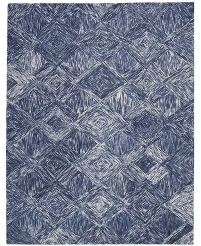 Nourison Interlock Lnk01 Denim 8' X 10'6" Area Rug In Denim