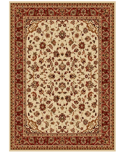 Km Home Closeout!  Pesaro Kashan Ivory/brick 3'3" X 4'11" Area Rug In Ivory