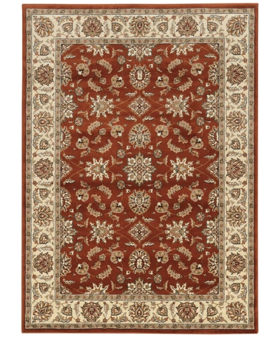 Shop Km Home Closeout!  Pesaro Meshed Brick 3' 3" X 4' 11" Area Rug In Red