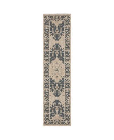 Jhb Design Latitude 001j3 Gray 1'10" X 7'6" Runner Rug In Blue