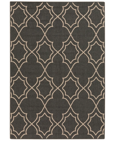 Surya Alfresco Alf-9590 Black 3' X 5'6" Area Rug, Indoor/outdoor In Black