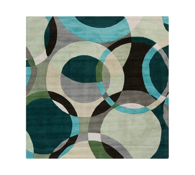 Surya Forum Fm-7157 Dark Green 6' Square Area Rug In Dark Green