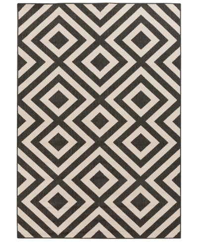 Surya Alfresco Alf-9639 Black 2'3" X 4'6" Area Rug, Indoor/outdoor In Black