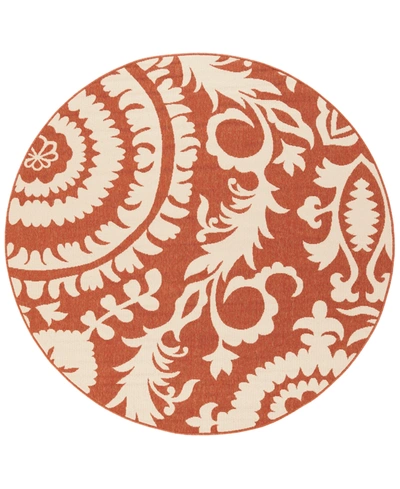 Surya Closeout! Livabliss Alfresco Alf-9613 Rust 5'3" Round Area Rug, Indoor/outdoor In Rust