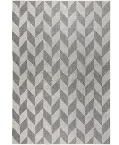 Shop Nicole Miller Patio Country Calla 3'11" X 5'2" Outdoor Area Rug In Black/gray