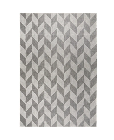 Shop Nicole Miller Patio Country Calla 10-4554-480 Black And Gray 9'2" X 12'5" Outdoor Area Rug In Black/gray