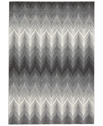 Shop Simply Woven Tinsley R3589 Silver 4'3" X 6'3" Area Rug In Ash