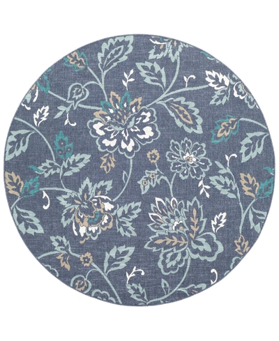 Surya Alfresco Alf-9673 Charcoal 8'9" Round Area Rug, Indoor/outdoor In Charcoal