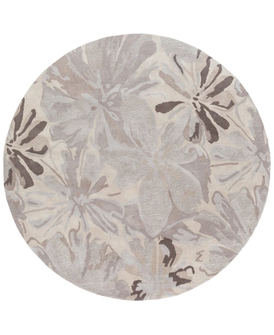 Surya Athena Ath-5135 Taupe 6' Round Area Rug In Taupe