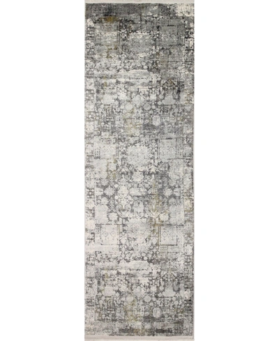BB RUGS CHARM CHA-06 GRAY 2'6" X 8' RUNNER RUG 