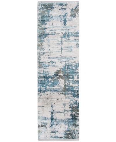 Shop Amer Rugs Venice Veron 3' X 9'10 Runner Area Rug In Ivory/blue