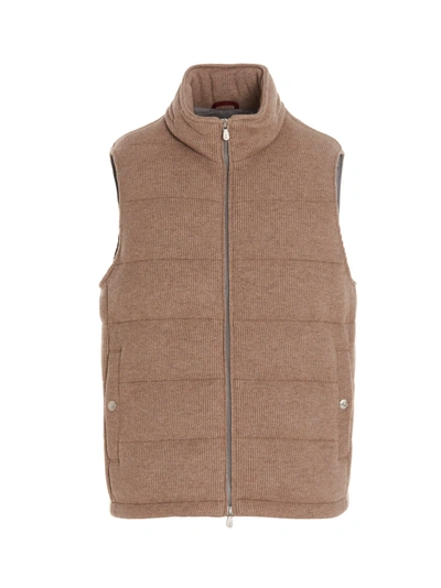 Shop Brunello Cucinelli Vest In Beige