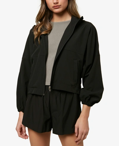 Shop O'neill Juniors' Layton Hooded Jacket In Black