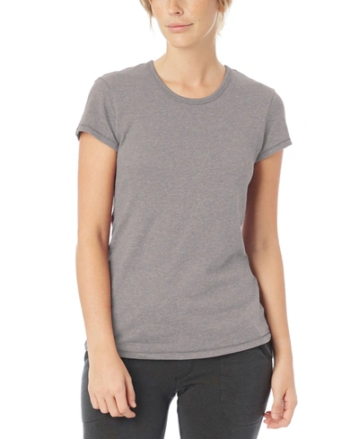 Shop Alternative Apparel Women's The Keepsake T-shirt In Smoke Gray