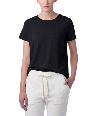 Shop Alternative Apparel Women's Modal Tri-blend Crew T-shirt In Black